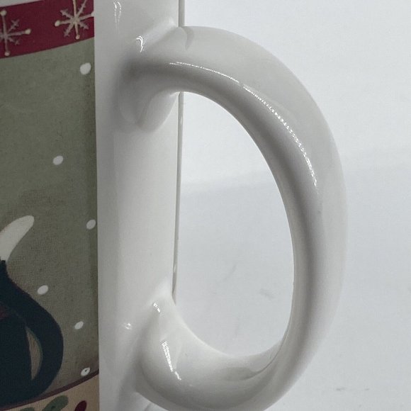 Oneida Christmas Mug Cats Holiday Stoneware Fiddlestix Microwave Dishwasher Safe - Picture 8 of 8